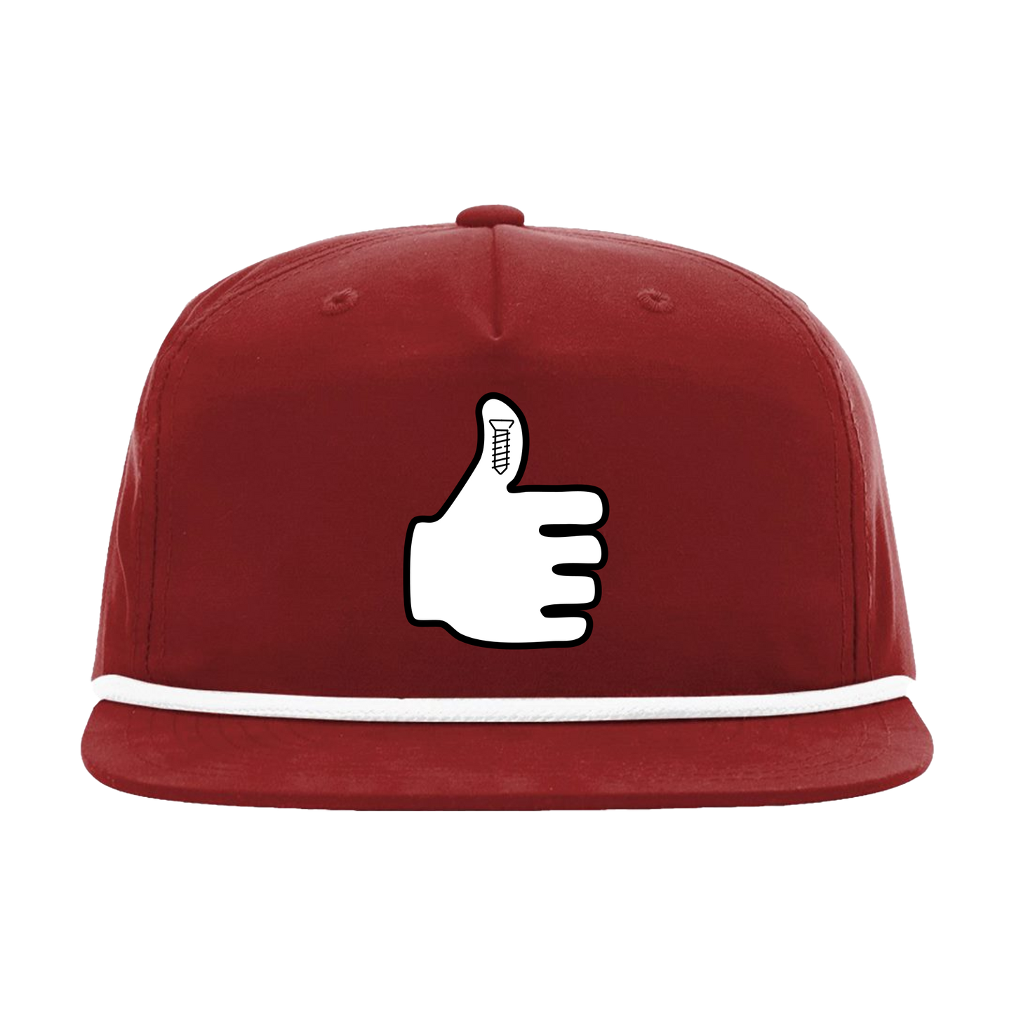 The Thumb - Richardson Rope Hat - Crimson/white