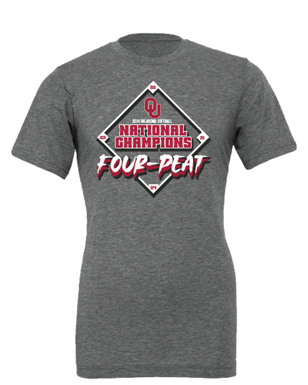 2024 4-Peat Tee - Oklahoma Sooners Softball