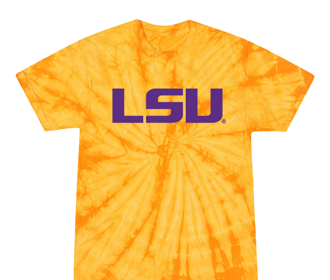 LSU Tigers - Tye Dye - Yellow
