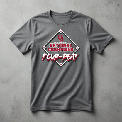 2024 4-Peat Tee - Oklahoma Sooners Softball