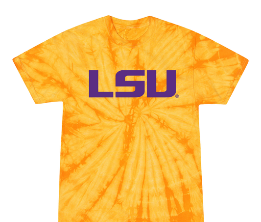 LSU Tigers - Tye Dye - Yellow