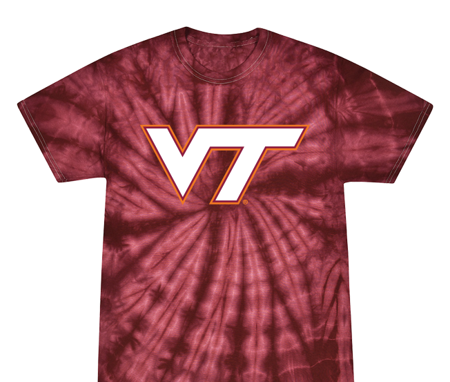 Virginia Tech Hokies - Tye Dye - Maroon