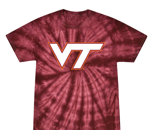 Virginia Tech Hokies - Tye Dye - Maroon