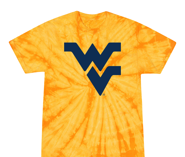 West Virginia Mountaineers - WVU Cavaliers - Tye Dye - Yellow